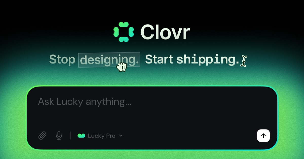 Clovr — Ship real frontends, fast. No boilerplate. screenshot